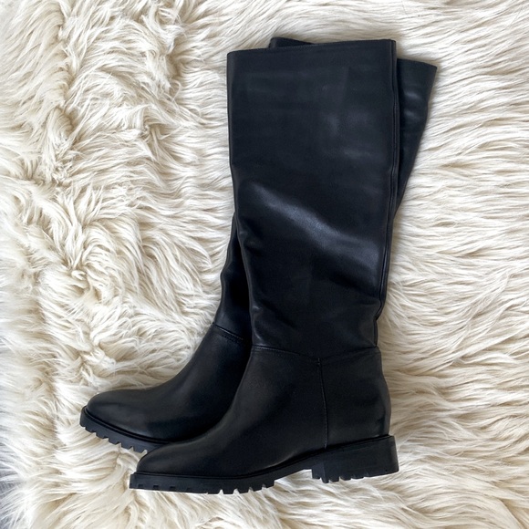 Steve Madden Shoes - Steve Maden Leather Long Boots Slip On Loose Fitting - New w/o box